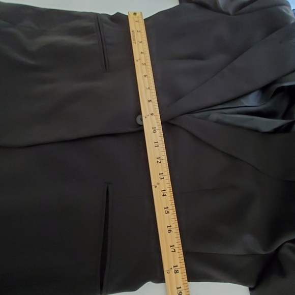 Norma Kamali Lined Black Blazer Size 16 One Button Jacket Office Preppy Career - Picture 10 of 15